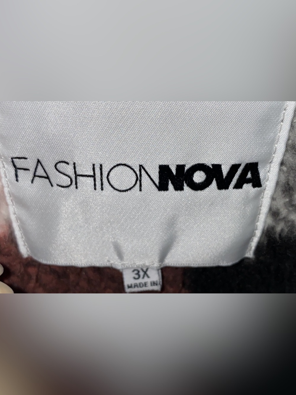 FASHION NOVA Feels Like Fall plush plaid button up jacket shacket NEW size 3X - Picture 5 of 11